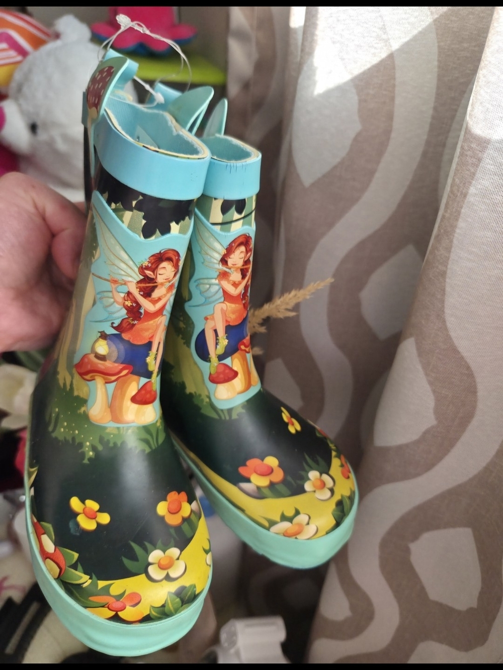 Kids Fairy Rain Boots - Teal & Black